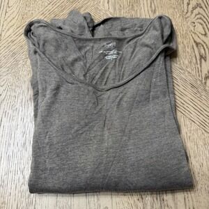 J. Jill Pure Jill Women's‎ Small Gray Supersoft Elliptical Hem Tee Relaxed Top